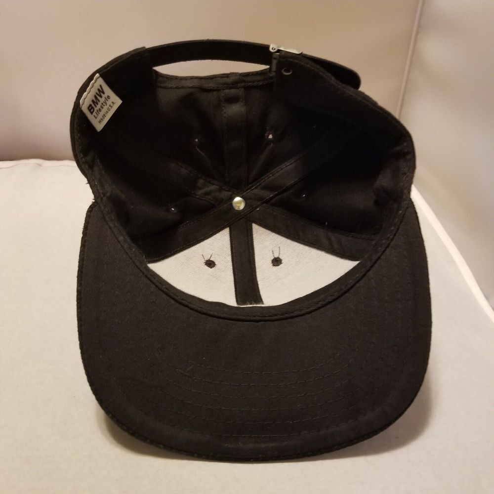 Mens BMW Lifestyle Embroidered Leather Strapback Dad Cap suede Adjustable. - Picture 5 of 13
